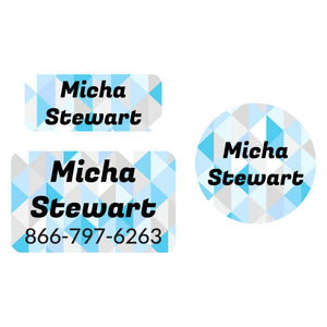 clothing labels pack labels crystal prism aquamarine