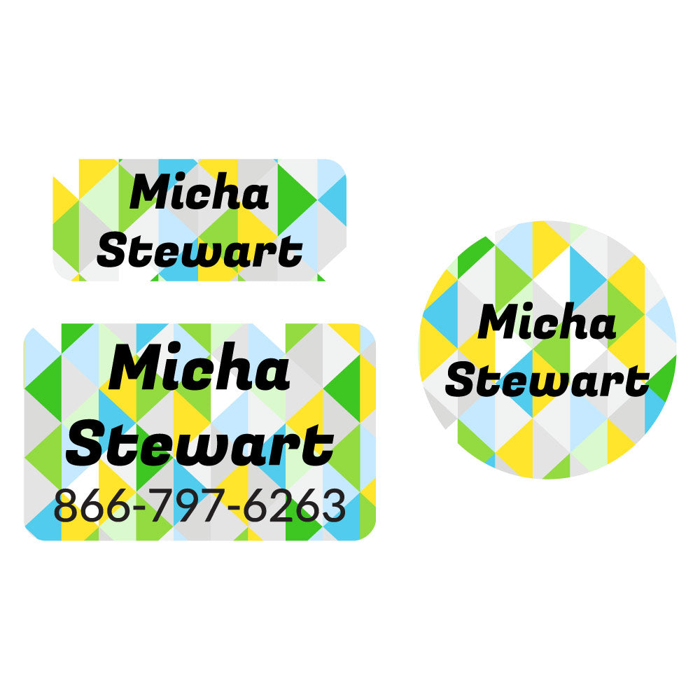 Label Stickers For Clothing: Crystal Prism Name Labels