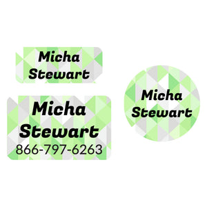 clothing labels pack labels crystal prism peridot
