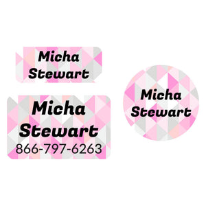 clothing labels pack labels crystal prism rose quartz