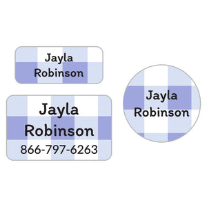 gingham clothing labels pack