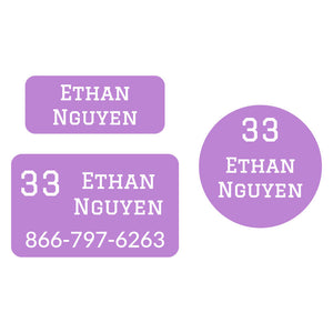 jersey clothing labels pack