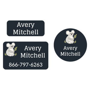 clothing labels pack koala nighttime navy