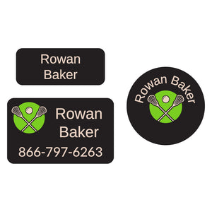 lacrosse lime green clothing labels pack