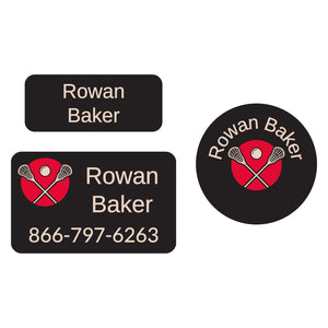lacrosse red clothing labels pack
