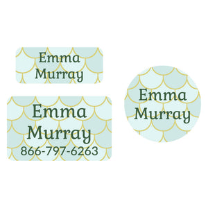 clothing labels pack mermaid pattern mariana