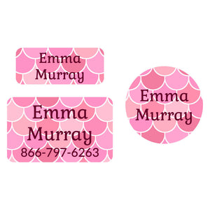 clothing labels pack mermaid pattern melody