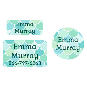 clothing labels pack mermaid pattern oceana