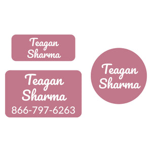 clothing labels pack neutral color dusty rose