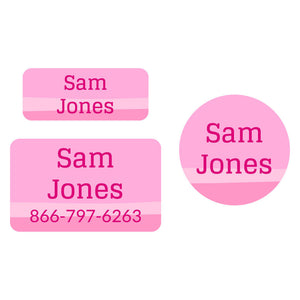 clothing labels pack ombre pink