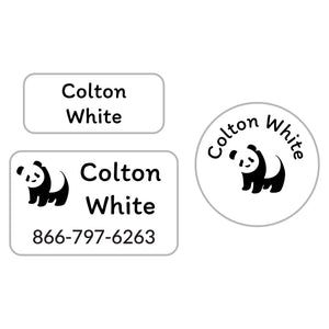 panda clothing labels pack