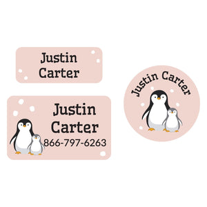 penguins clothing labels pack