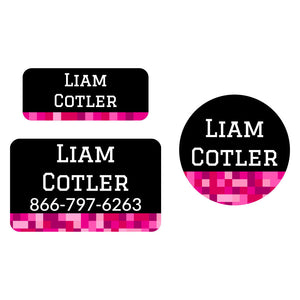 clothing labels pack pixels pink