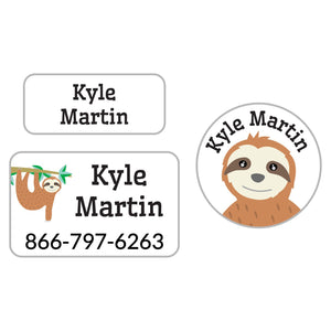 sloth clothing labels pack