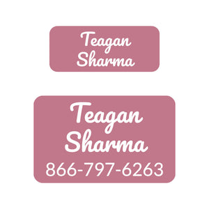 college labels pack neutral color dusty rose