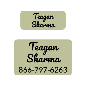 college labels pack neutral color sage