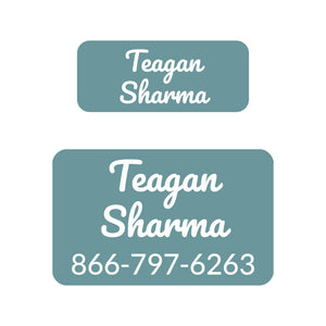 college labels pack neutral color slate blue