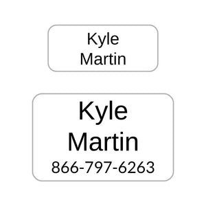 college labels pack simple black