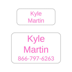 college labels pack simple bright pink