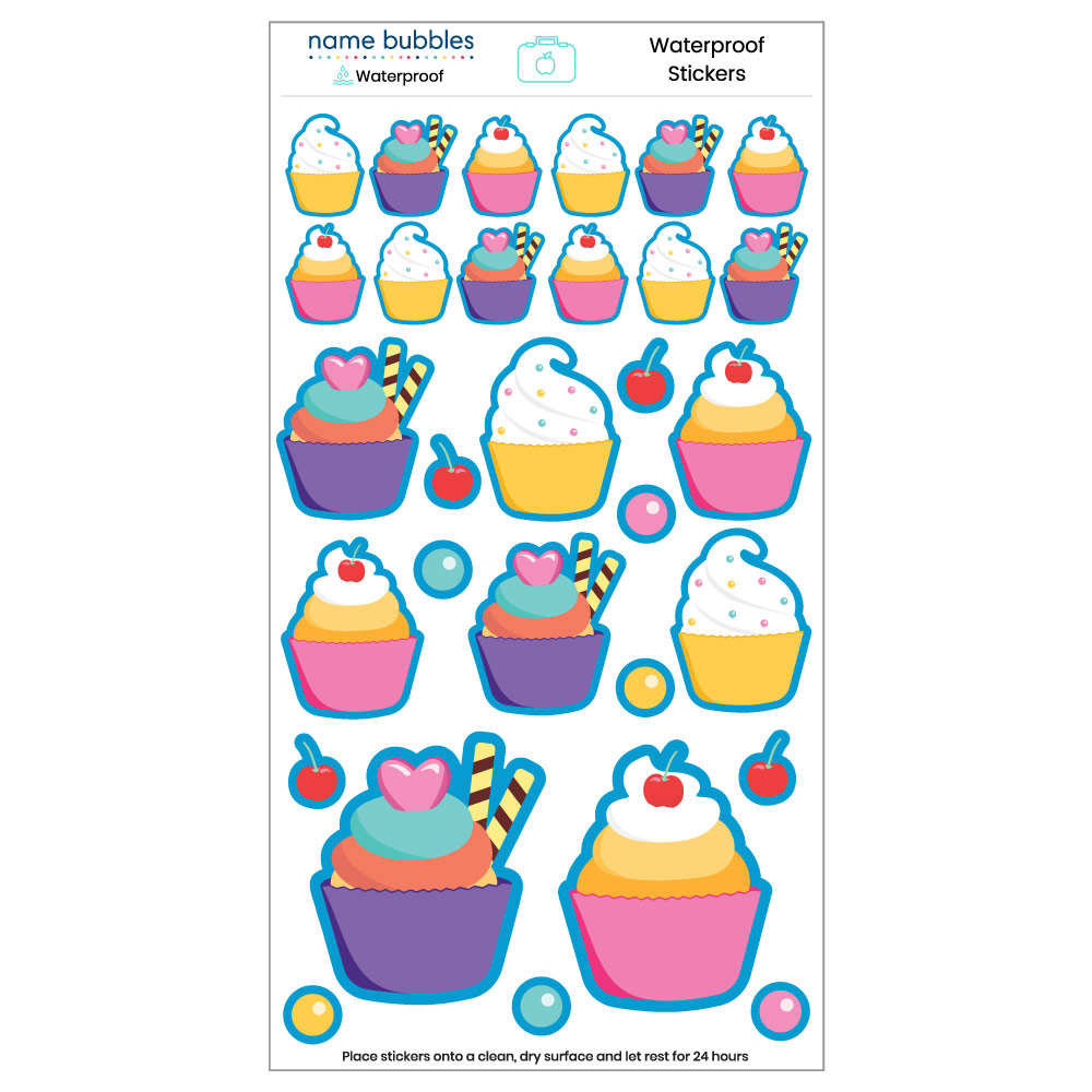 Cupcakes Waterproof Stickers