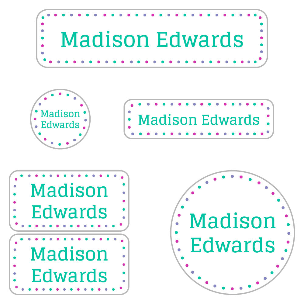 Name Labels For Daycare: Dots Daycare Labels | Name Bubbles name-labels-for-daycare-dots-daycare-labels-name-bubbles