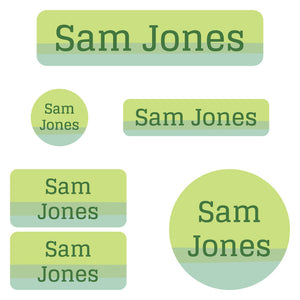 daycare labels pack ombre green