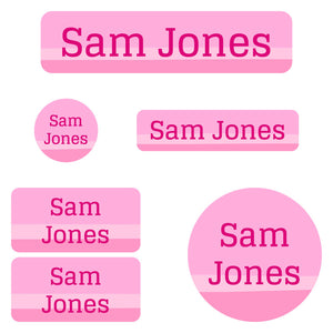 daycare labels pack ombre pink