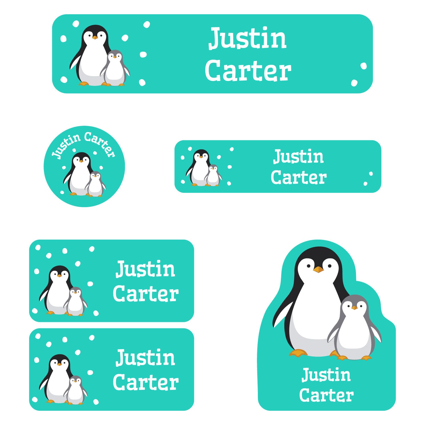 penguins-daycare-labels-pack-name-bubbles for Free Printable Labels For Daycare Penguins Daycare Labels Pack | Name Bubbles for Free Printable Labels For Daycare