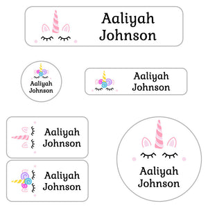 unicorn daycare labels pack