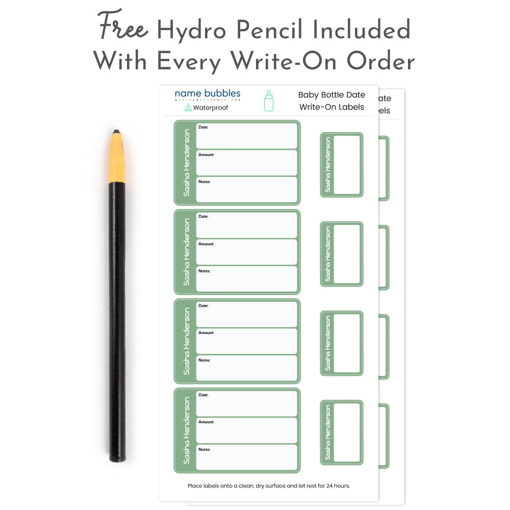 Pencil Name Labels / Stickers for Kids, Tiny Size - Oz Labels