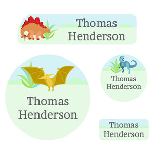 dinosaurs holiday labels pack