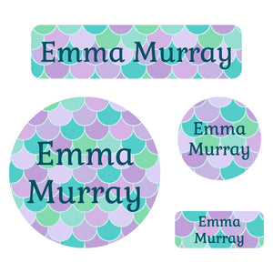 holiday labels pack mermaid pattern ariel