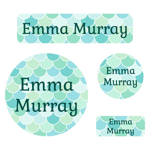 holiday labels pack mermaid pattern oceana