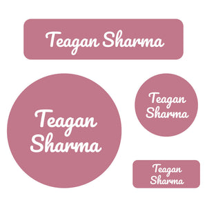 holiday labels pack neutral color dusty rose