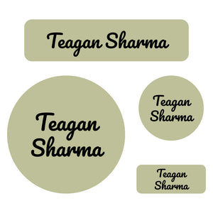 holiday labels pack neutral color sage
