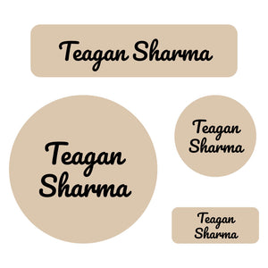holiday labels pack neutral color sand