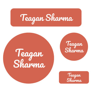 holiday labels pack neutral color sienna