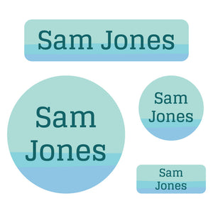 holiday labels pack ombre blue