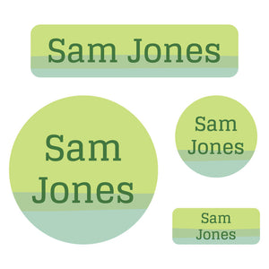 holiday labels pack ombre green
