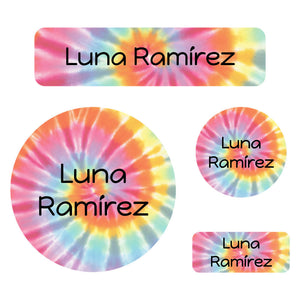 holiday labels pack tie-dye