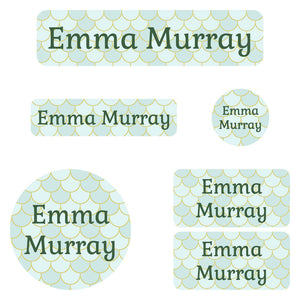 EDITABLE Name Labels Set, Kids Holding Banners Theme (USA Compatible)