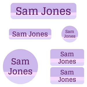 kindergarten labels pack ombre purple