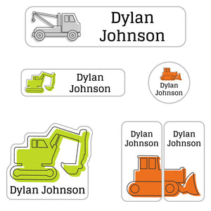 truck kindergarten labels pack