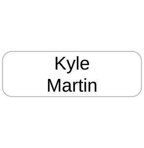 large name labels simple black