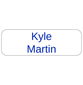 large name labels simple sapphire