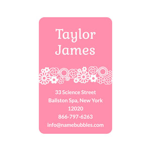 luggage tag labels flower power pink grapefruit