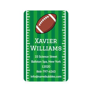 football luggage labels pack