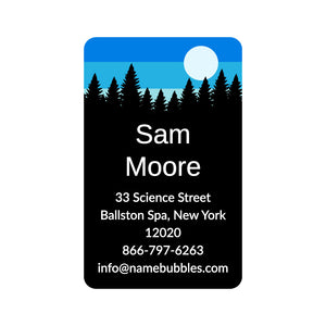 forest sky luggage labels pack
