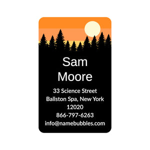 forest sky luggage labels pack