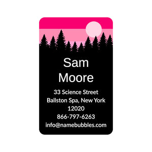 forest sky luggage labels pack